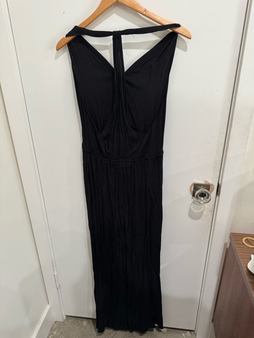 lovestitch Black Maxi Dress with Tassel Tie - Picture 2 of 4